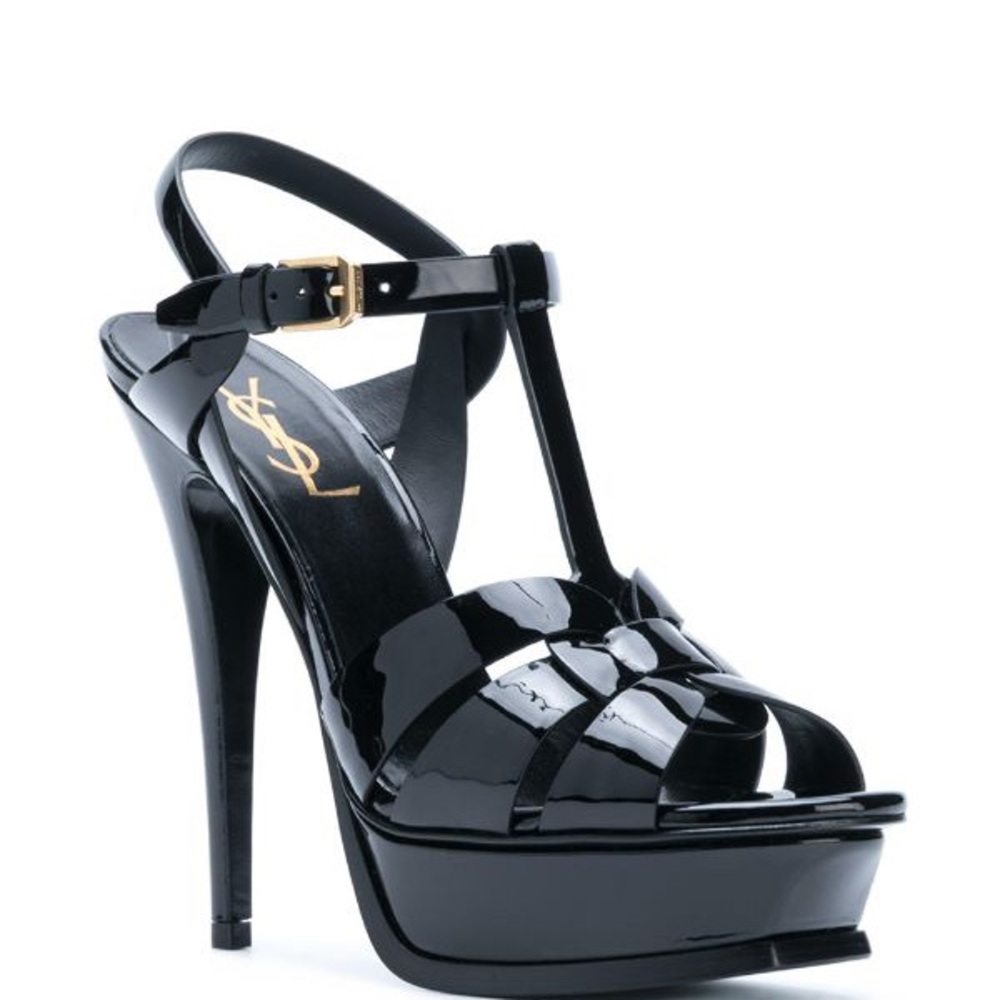 Classic YSL Tribute Black Patent Pump